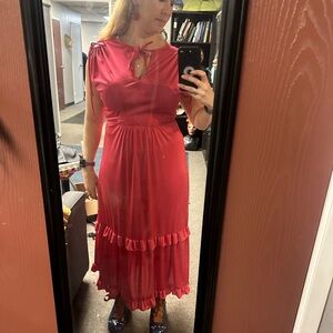 Jody T of California vintage 70’s dress in hot pink size medium